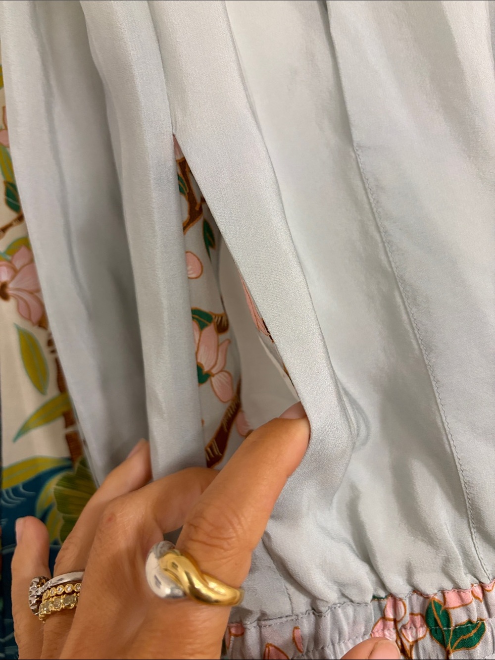 Johnny Was Pribasa Arya Pant (lined) Crane and bamboo garden print - Picture 10 of 13